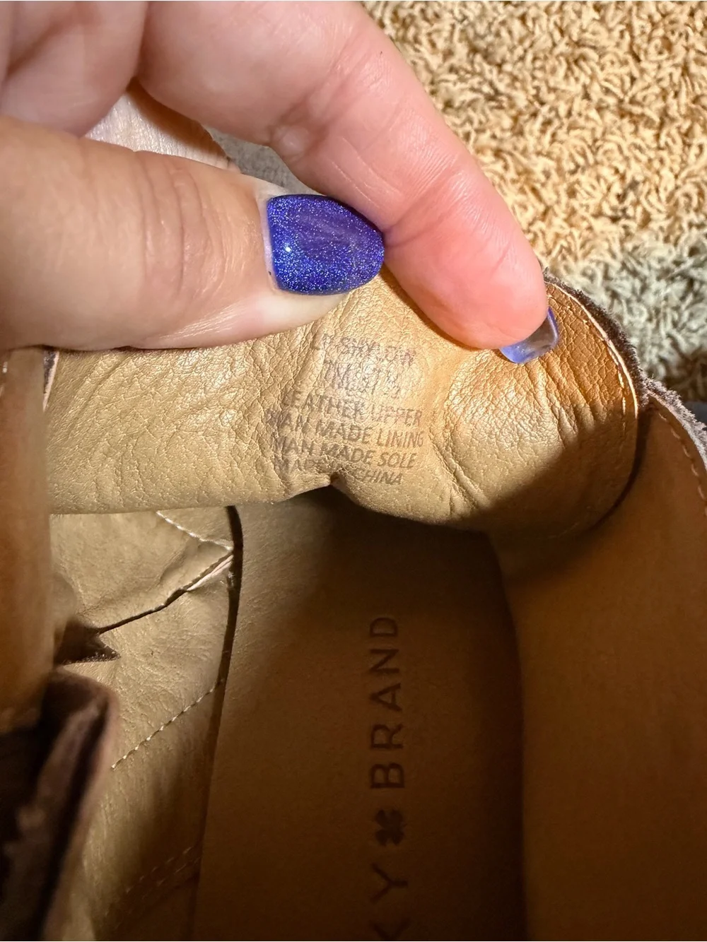 Lucky Brand Gray Suede Wedge Ankle Booties Size 7